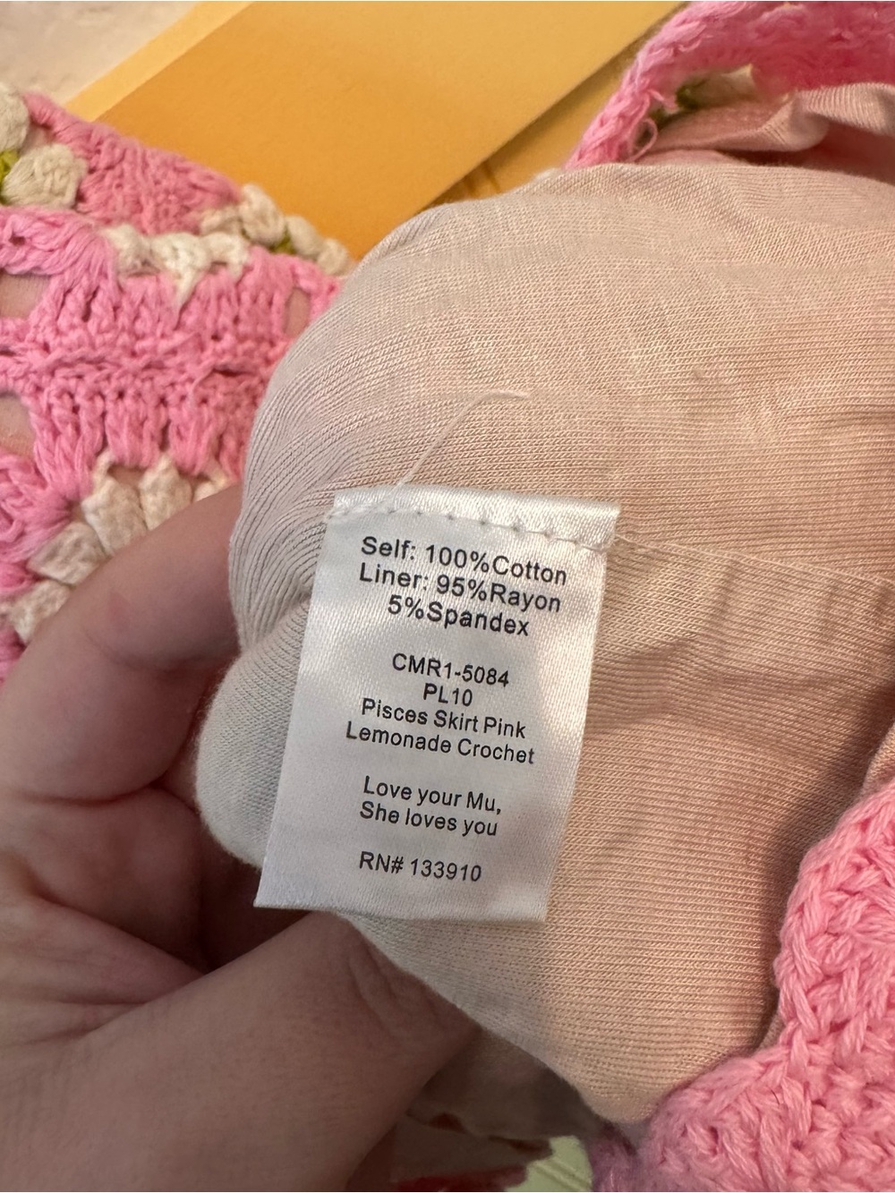 Show Me Your MuMu Pink Crochet Daisy Skirt - Picture 8 of 8